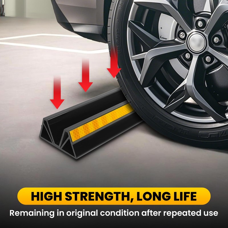 HOXWELL 2 Pcs 18'' Parking Car Wheel Stopper for Garage