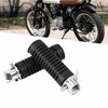 EBTOOLS Motorcycle Black Footrests, 1 Pair ABS + Iron Motorcycle