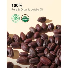 Yoken Organic Jojoba Oil Glass Bottle 16 fl oz, USDA Certified 100% Pure & Natural Jojoba Oil for Hair, Skin & Face, Cold Pressed Unrefined Hexane Free, Deeply Moisturizing Body Serum for Gua Sha