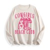 Cowgirls Beach Club Western Graphic Crewneck Sweatshirt, US Warehouse, 6