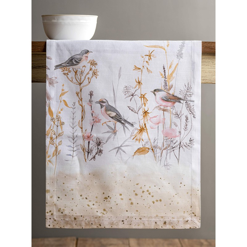 Maison d' Hermine Spring/Summer Table Runner, 100% Cotton, Decorative, Washable