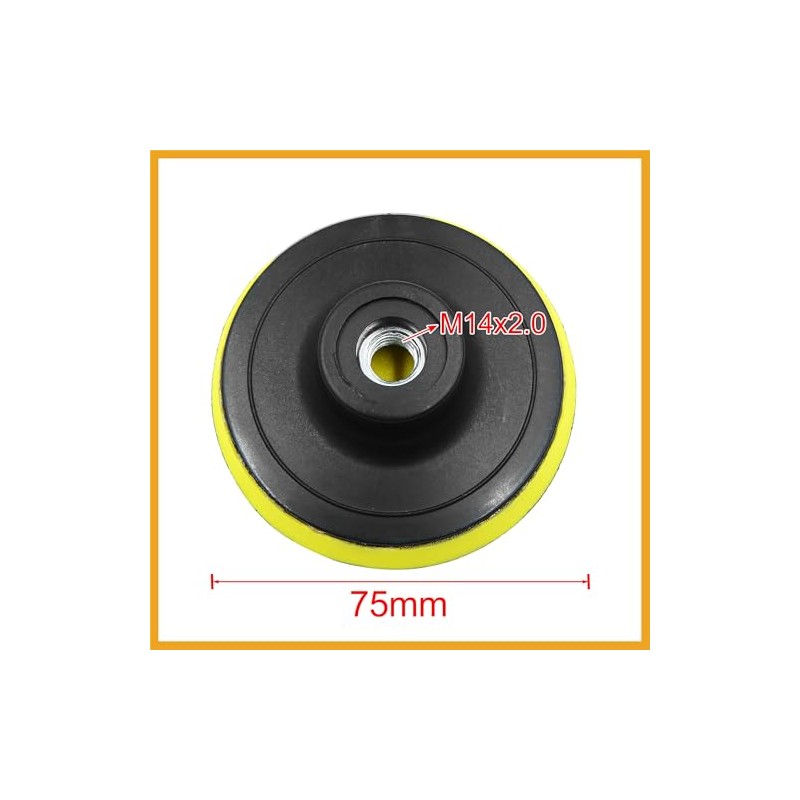 Partuto 2pcs 3" Car Automotive M14x2.0 Pad Backing Plate Polisher