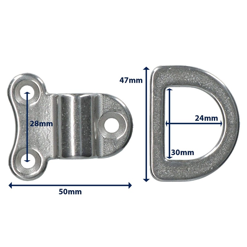 Folding Pad Eye Ring Tie Down Anchor Marine Grade 316