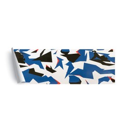 Way2Buy Vinyl Blue White Black Red Camouflage Geometric Vinyl Wrap Film Auto Sticker with Air Release Adhesive+ Free Tool Kit. (Sample 3IN x 5IN)