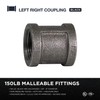 SUPPLY GIANT CNMS0100 1" Black Malleable Iron Straight Left/Right Coupling,