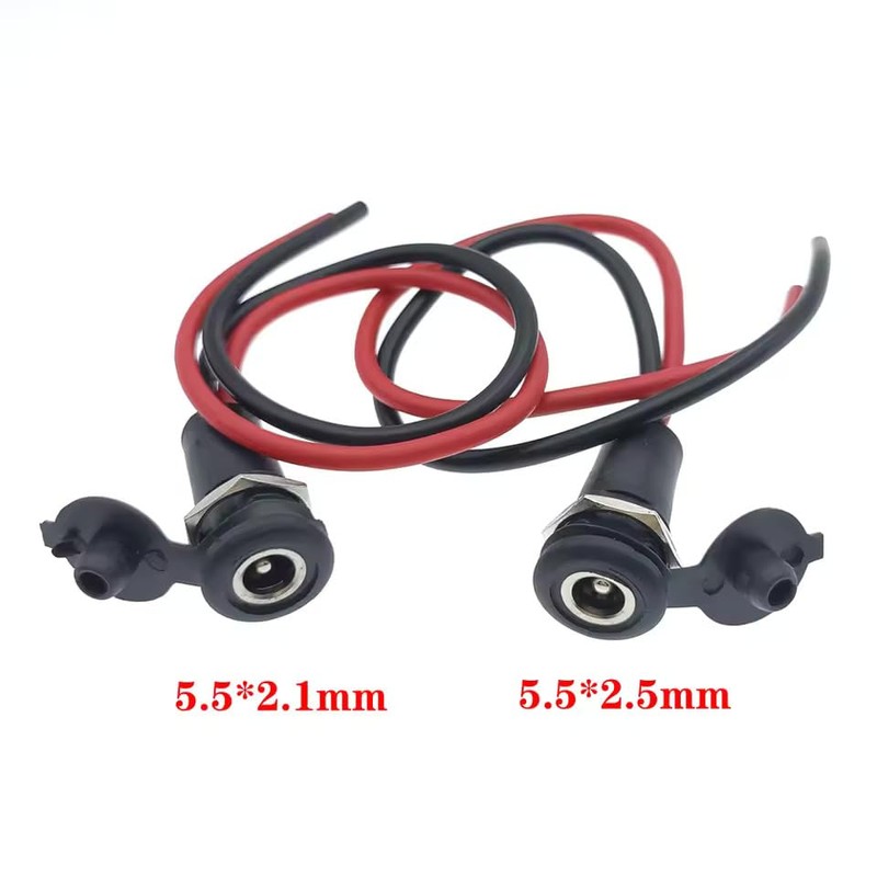 Waterproof 5.5x2.1/2.5 (mm) Panel Mount Female Jack Socket DC Power