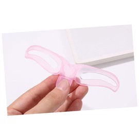 Healeved 3 Sets Eyebrow Stencil Kit 4 Shapes Diy Makeup Tools Reusable Brow Drawing Guide Handheld Eyebrow Grooming Stencil