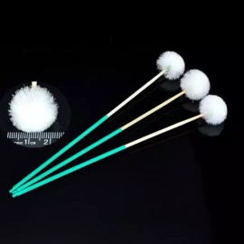 Brandless 꽃가루 붓 수정 스틱 교배 과일 수동 인공수정용 수분 수꽃 [테이블형 보강 거위털 볼 3개입 상자] Flower Pollen Brush Correction Stick for Manual Fruit Cross-Pollination, Male Flowers [Table-Type Reinforced Goose Down Balls, Set of 3 in Box]