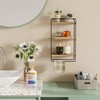 Sumbame 3 Tier Square Wall Shelf with Black Metal Frame