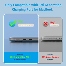 Charger for MacBook Pro 14 16 inch MacBook Air 13 15 inch 2025 2024 2023 2022 2021 M4 M3 M2 M1, 96W / 70W USB C Power Adapter, 6.6FT USB C to 3 Braided Cable with LED, Original Quality