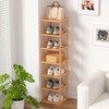Bamboo Free Standing Shoe Rack Shelf Multi Tier Tall Wooden