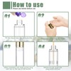 6Pcs 1.7oz/50ml Airless Pump Bottle Dispenser, Clear Empty Shampoo Bottles,