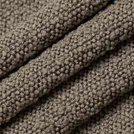 Brown Boucle Textured Upholstery Fabric by The Yard - SKU: Kenley Latte
