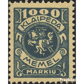 Memelgebiet 150 with hinge 1923 Postage stamp (Stamps for collectors) Flags/Coats of Arms/Maps