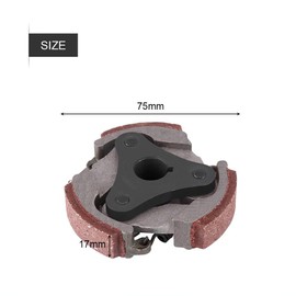 Qiilu Motorcycle Clutch Pad with 3 Springs for 2 Stroke 47cc 49cc Mini Pocket Dirt Bike ATV Scooter