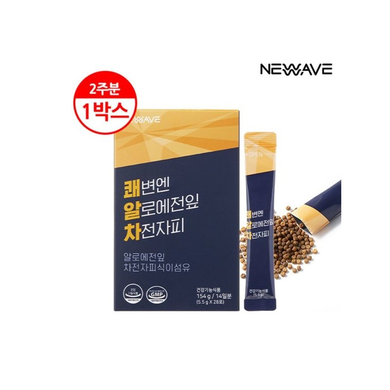 New Wave 뉴웨이브 쾌알차 쾌변엔 차전자피 식이섬유 (28포)1박스 New Wave