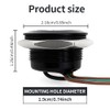 FILN 2PCS 19mm Momentary Push Button Switch, Ultra-Thin Waterproof IP67