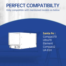 Paquete de 2 filtros deshumidificadores MERV 13 compatibles con Santa Fe Compact2, Compact70, Ultra70, UA 65H, # 4029748 deshumidificadores piezas de repuesto