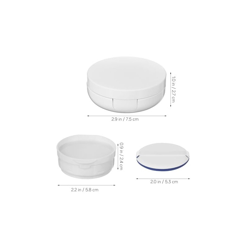 Estuche Compacto Espejo Piezas Plástico Resistente Reutilizable Base Maquillaje Polvo