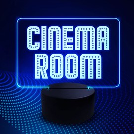 Red Ocean Novelty CINEMA Room Sign NEON Sign Movie Room Plaque Home Decor Gift