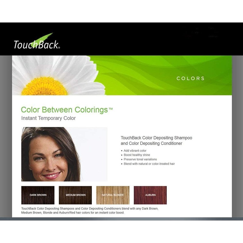 TouchBack Dark Brown Color Shampoo and Conditioner Set