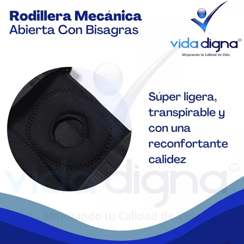 SuperConfort Rodillera Mecanica Abierta Con Varillas Laterales Ortopedica