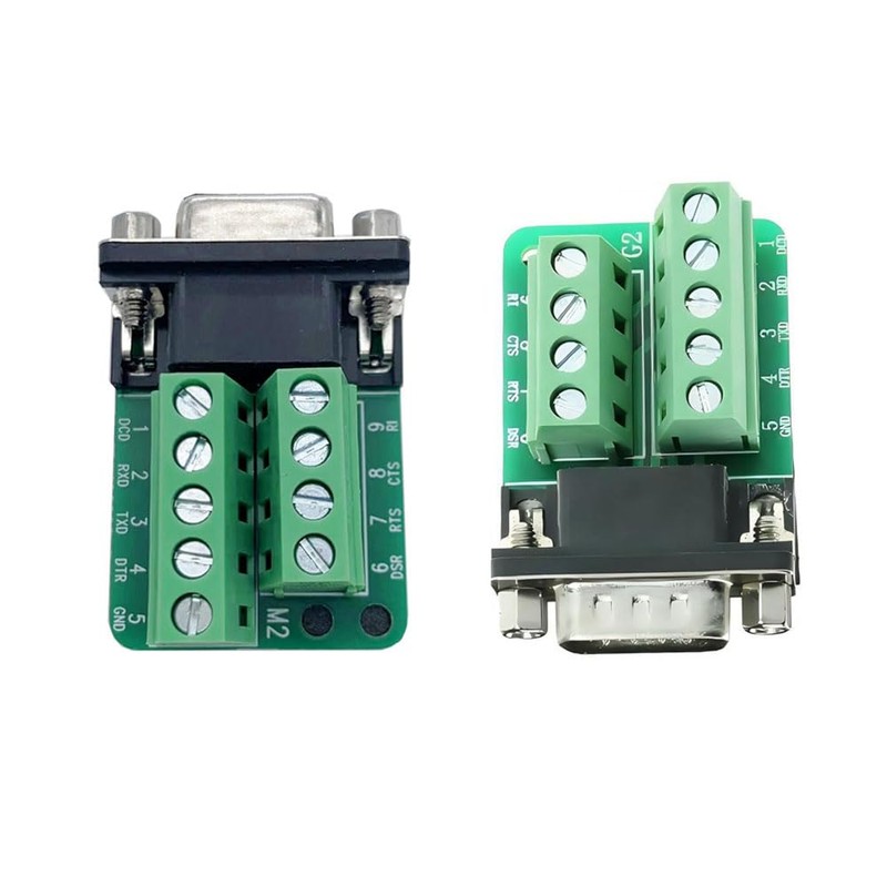 Willwewon 10pcs (5pcs Male 5pcs Female) Solderless Connector DB9, Serial