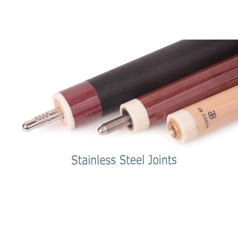 AB Earth Heavy 3-Piece Jump Break Cue 19oz/20oz/21oz/23oz/25oz/28oz (Maroon, 25oz)