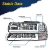 G-PLUS LED DRL Headlights Compatible with 1999-2002 Chevy Silverado/2001-2002 Silverado