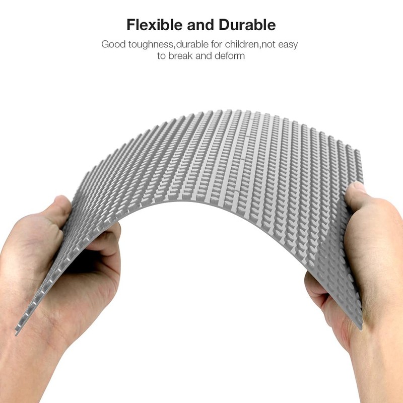 Lekebaby Set of 6 Building Plates, Compatible with Different Building