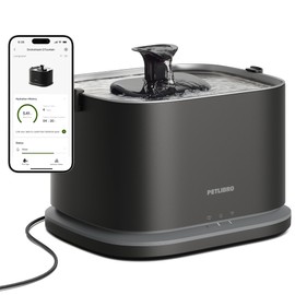 PETLIBRO Upgrade Cat Water Fountain, Dockstream 2 Smart App Monitoring Pet Water Fountain for Cats Indoor, 3L/101oz Cat Fountain Stainless Steel Tray for Drinking, 5G WiFi Auto Cat Water Dispenser Dog