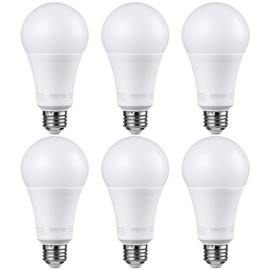 TORCHSTAR Dimmable A21 LED Light Bulbs, CRI 80, Super Bright LED Light Bulb 150W Equivalent, 22W, UL & Energy Star Listed, 25,000hrs, E26 Standard Base, No Flicker, 2550lm, 5000K Daylight, Pack of 6