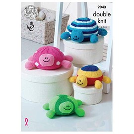 King Cole 9043 Knitting Pattern Toy Tortoises knitted in King Cole Pricewise DK