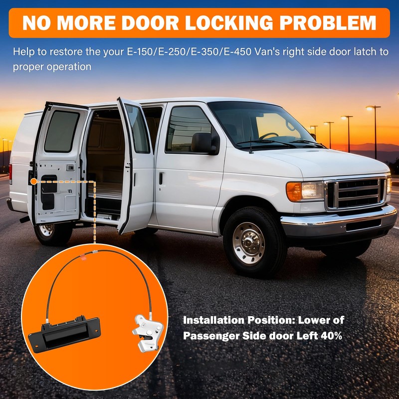 Right Side Door Handle for Ford E150 E250 E350 Econoline