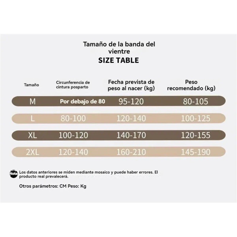 Faja Postparto Cinturón Cintura/pelvis Cesárea 2 En 1