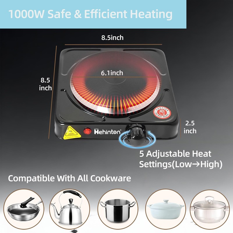 Hehinton Professional Double Boiler Pot 1200ML/40.6OZ, 304 Stainless Steel Chocolate