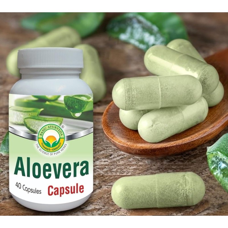 BASIC AYURVEDA Aloe Vera Capsules - 460 MG | Support
