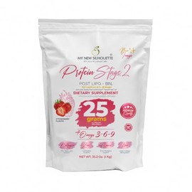 Proteina Post BBL Etapa 2 Mi Nueva Silueta Potencializada con 30 gr por batido + omegas 3, 6 y 9 + colágeno (Fresa)