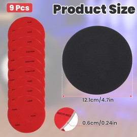 9 Pcs Bowling Ball Sanding Pads,Polishing Cleaning Kit,Sanding Pads Set with Grit 180 320 400 500 800 1000 1200 1500 2000 2500 3000 Bowling Accessories for Surface Pad Cleaning Polishing Ball Pad