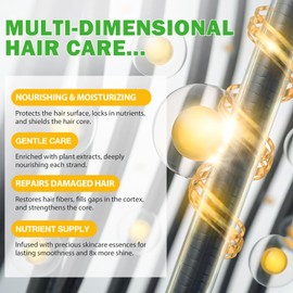 Rosemary Essential Oil & Batana Oil & Black Castor Oil 3-in-1 Solid Hair Growth Oil, for Hair Growth, Stimulates New Hair Growth, Repairs Split Hair Tips, Smooths Curls 4.23 oz