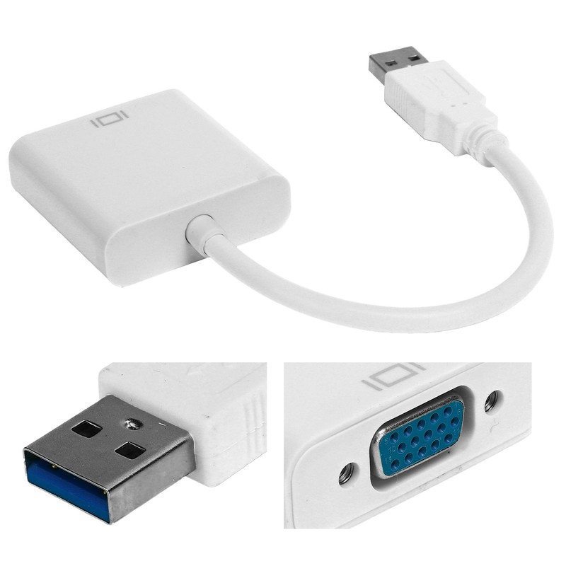 USB3.0 to VGA Converter 5Gbps HD 1080P Adapter Cable 15Pin