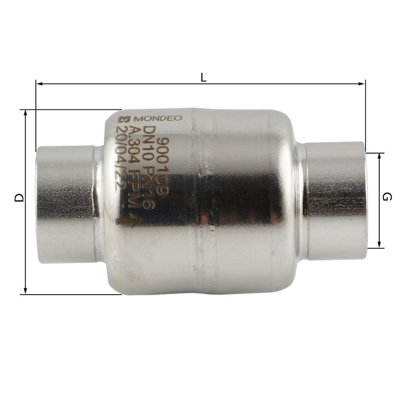 Stainless Steel 1.4401 Check Valves Lightweight Design 16 Bar Compressed