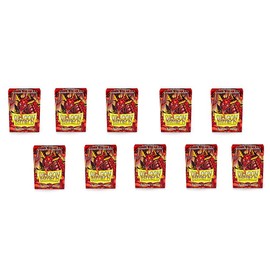 10 Packs Dragon Shield Matte Mini Japanese Crimson 60 ct Card Sleeves Display Case