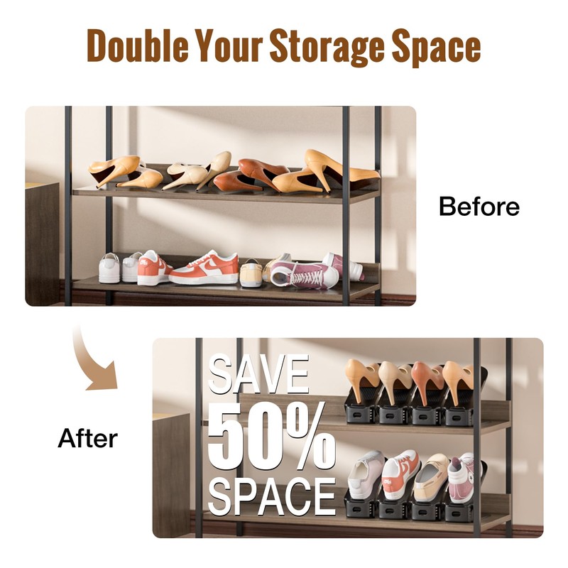 Neprock Shoe Slots Organizer,Shoe Storage Organizer Shoe Rack for Closet