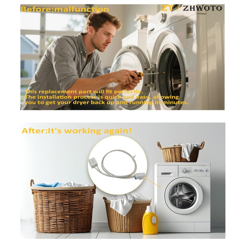 6631EL3003B Moisture Sensor Wire Harness Compatible With LG Dryers AP4438546,