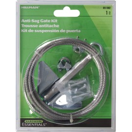 Hardware Essentials 851362 Anti-Sag Gate Kit, Hardware Kit, Steel, Zinc Plated, 7ft, Interior and Exterior