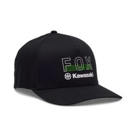 Fox Racing Men's Kawasaki Flexfit Hat, Black, Small/Medium
