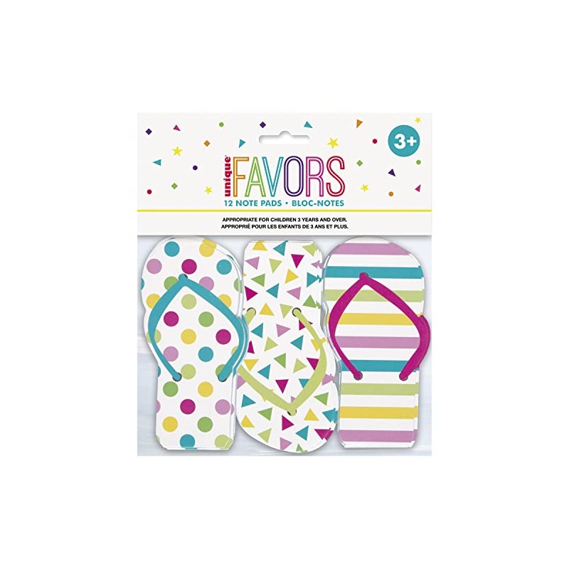 Unique Super Fun Beach-Themed Flip Flop Note Pads - 12