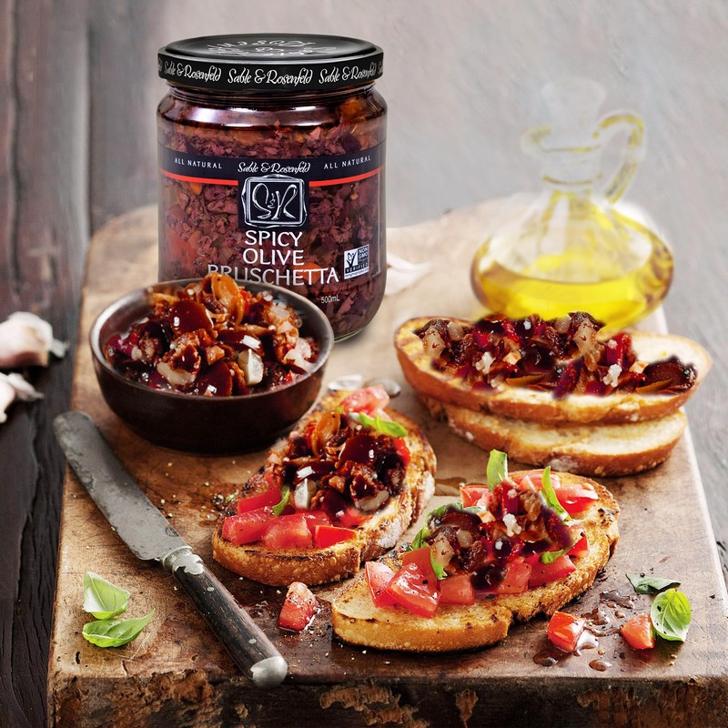 Spicy Olive Bruschetta - Kalamata Sandwich Spread with Peppers and