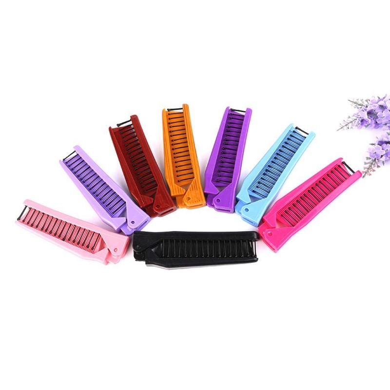 Louise Maelys Portable Travel Folding Hair Brush Compact Pocket Double